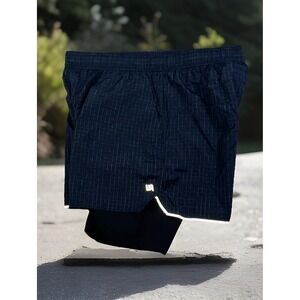 VRST Elevated Hybrid Running Shorts Mens S Navy Lined Media Pocket Reflective 7"